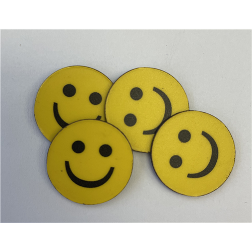 Magnetic turnable smiley - double side (red-green) 30mm diameter