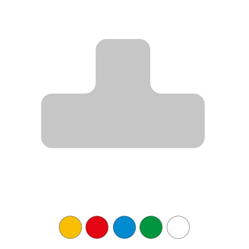 WT-5111 Padlójelölő elem ″T″ 50mm széles 200 x 300mm - sárga,piros,kék,zöld,fehér - 25 db/csomag